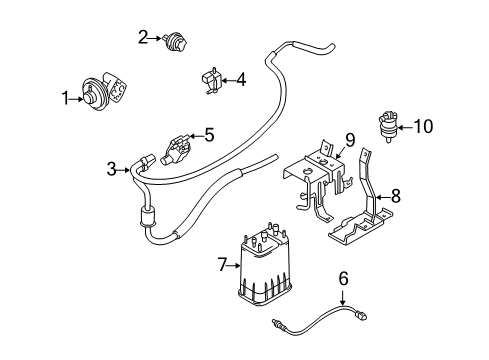 1999 Mitsubishi Montero Sport Emission Components Diagram