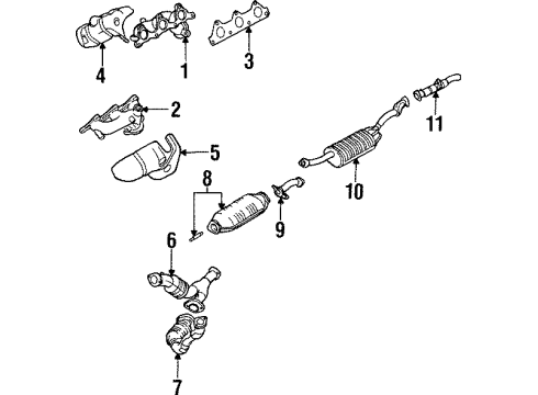 1995 Mitsubishi Montero Exhaust Components