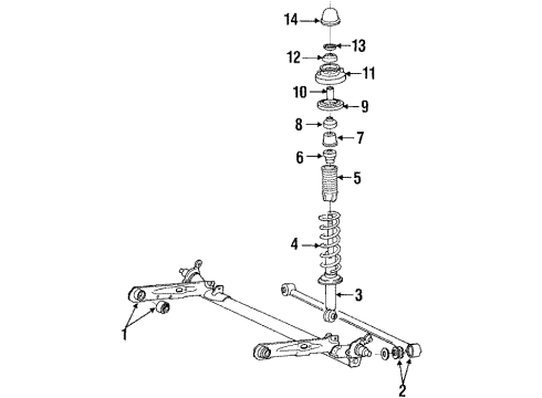 1991 Mitsubishi Eclipse Rear Suspension Components