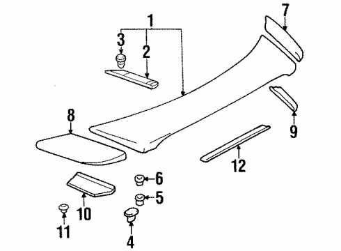 1999 Mitsubishi Eclipse Rear Spoiler Diagram 3