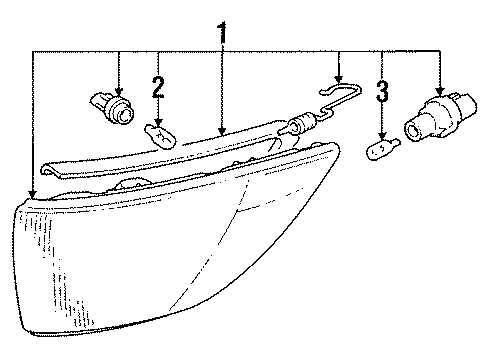 1992 Mitsubishi Mirage Side Marker Lamps
