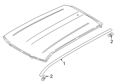2020 Mitsubishi Eclipse Cross Exterior Trim - Roof