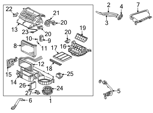 2012 Mitsubishi Lancer A/C & Heater Control Units