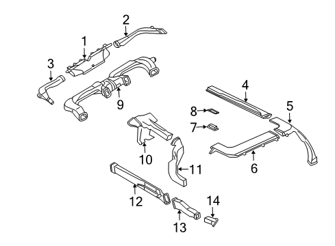 2001 Mitsubishi Montero Ducts