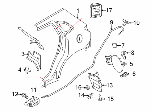 2020 Mitsubishi Outlander Sport Fuel Door