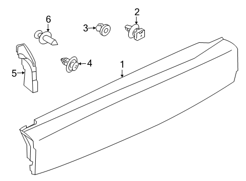 2012 Mitsubishi Outlander Exterior Trim - Tail Gate