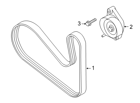 2020 Mitsubishi Outlander Belts & Pulleys - Belts Diagram 2