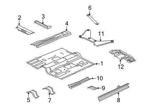 2017 Mitsubishi Lancer Floor & Rails
