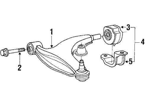 1992 Mitsubishi Mirage Front Suspension Components