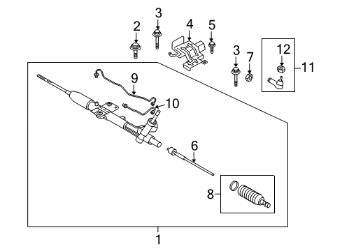 2013 Mitsubishi Lancer Steering Gear Diagram for 4410A192