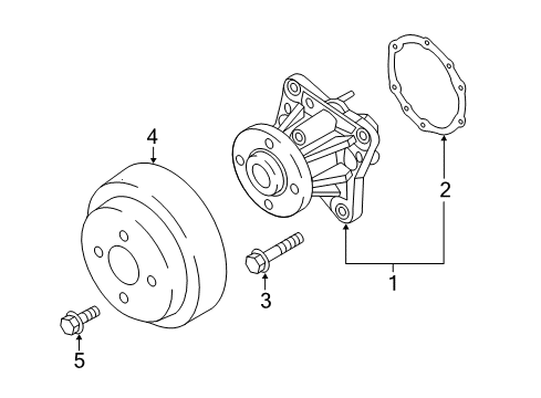 2014 Mitsubishi Mirage Water Pump