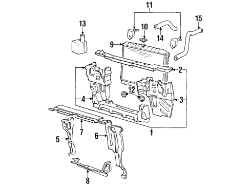 1990 Mitsubishi Sigma Radiator & Components