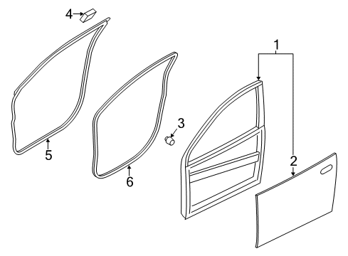 2014 Mitsubishi Mirage Door & Components