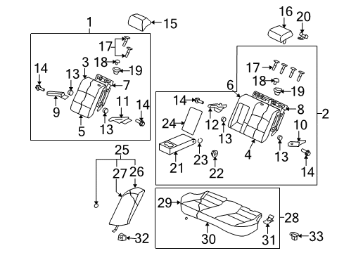 2017 Mitsubishi Lancer Rear Seat Components