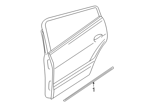 2004 Mitsubishi Galant Exterior Trim - Rear Door