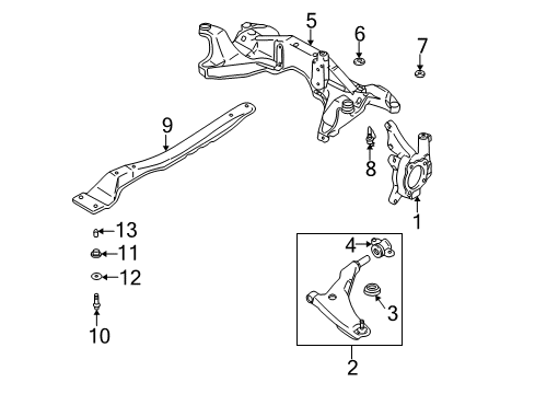 2001 Mitsubishi Eclipse Front Suspension Components Diagram
