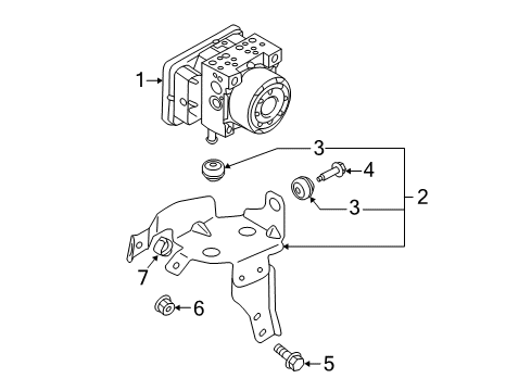2017 Mitsubishi Outlander ABS Components