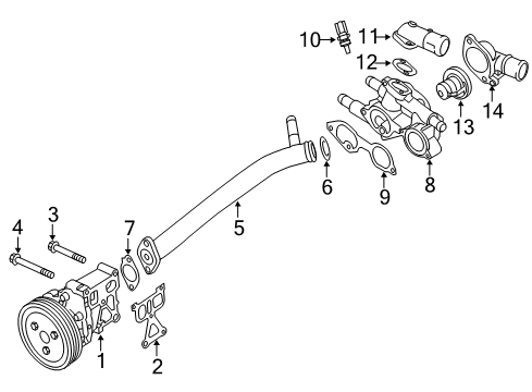 2022 Mitsubishi Outlander Sport Water Pump