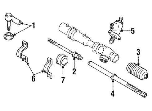 1995 Mitsubishi Expo Steering Gear & Linkage