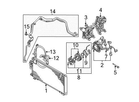 2002 Mitsubishi Eclipse Refrigerant Temperature Sensor Diagram for MR500326