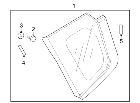2025 Mitsubishi Outlander PHEV Glass & Hardware - Quarter Panel