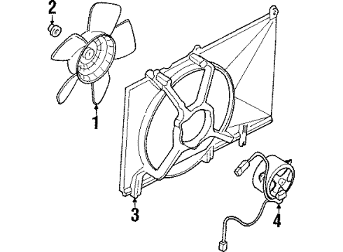 2002 Mitsubishi Mirage Cooling Fan