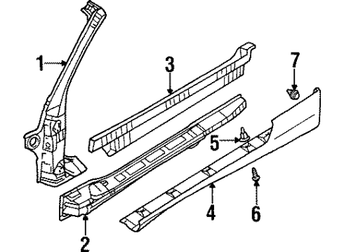 1997 Mitsubishi Eclipse Rocker Panel Diagram 2