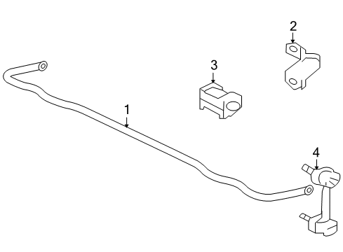 2010 Mitsubishi Endeavor Stabilizer Bar & Components Diagram 4