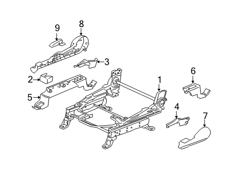 2004 Mitsubishi Endeavor Tracks & Components Diagram 3
