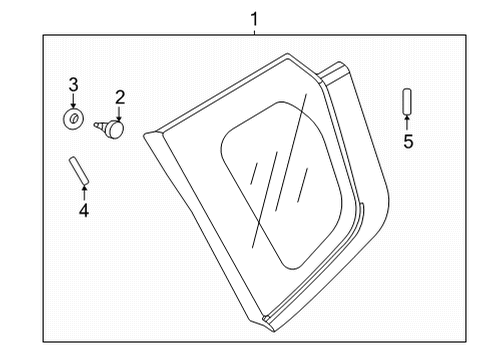 2024 Mitsubishi Outlander Glass & Hardware - Quarter Panel