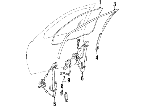2002 Mitsubishi Mirage Front Door