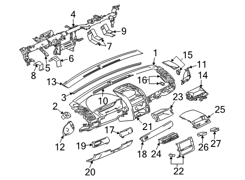 2011 Mitsubishi Galant Instrument Panel