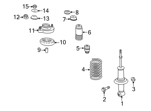 2008 Mitsubishi Lancer Struts & Components Diagram 4