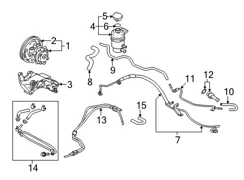 2008 Mitsubishi Lancer P/S Pump & Hoses