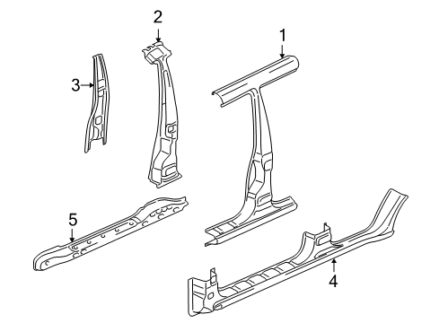 2002 Mitsubishi Montero Center Pillar & Rocker