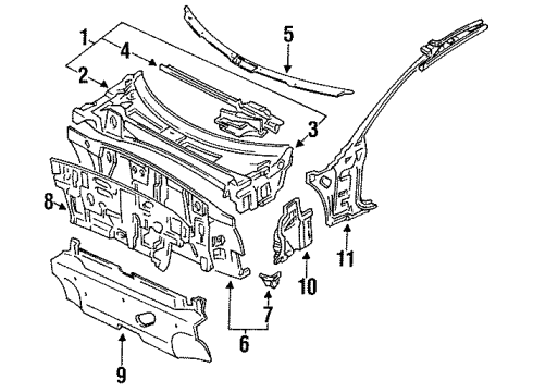 1999 Mitsubishi 3000GT Cowl