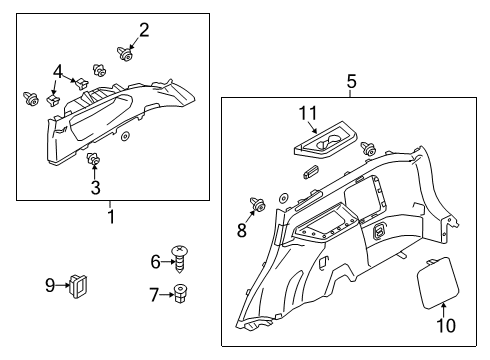 2022 Mitsubishi Outlander PHEV Interior Trim - Quarter Panels