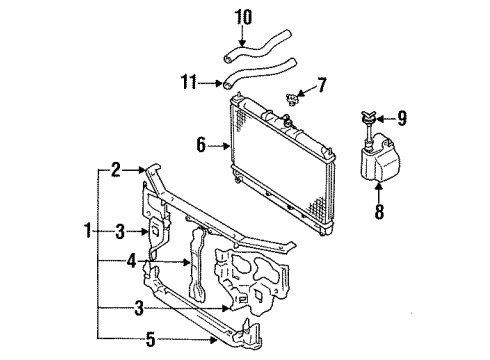 1996 Mitsubishi Diamante Radiator Support