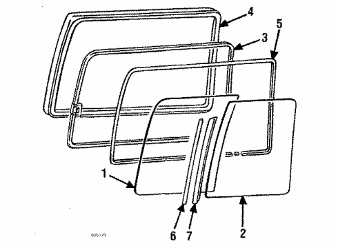 1990 Mitsubishi Montero Glass & Hardware - Quarter Panel