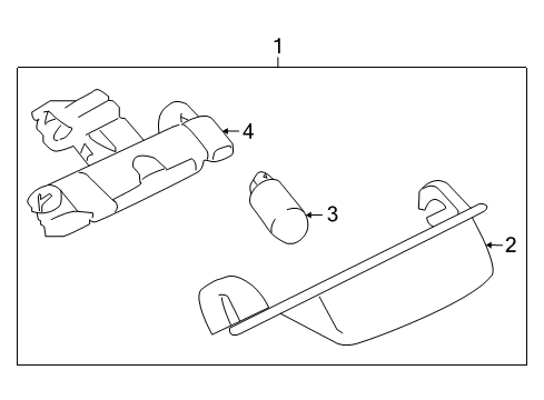 2012 Mitsubishi Outlander License Lamps