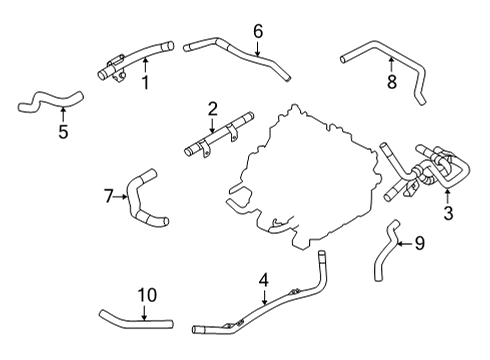 2022 Mitsubishi Outlander PHEV Water Hose Diagram for 1370A705