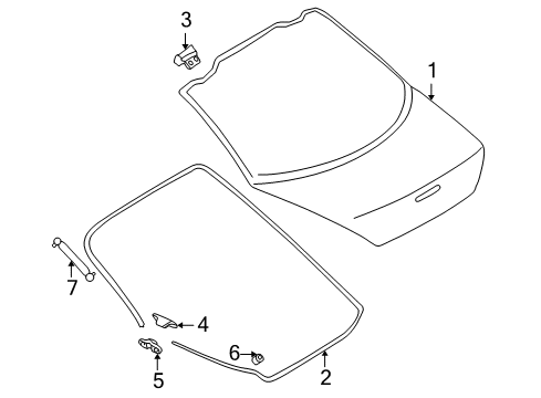 2004 Mitsubishi Eclipse Gate & Hardware Diagram