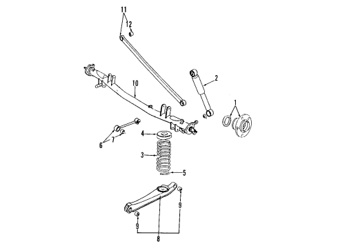 1994 Mitsubishi Diamante Lower Control Arm - Rear Diagram 2