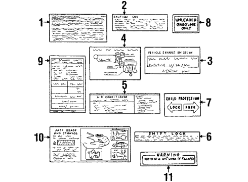 2002 Mitsubishi Mirage Information Labels