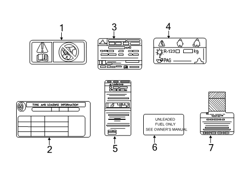 2022 Mitsubishi Eclipse Cross Information Labels