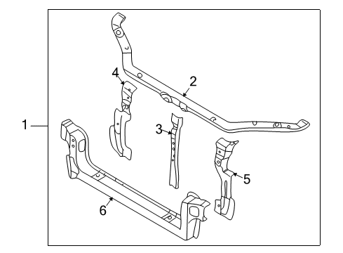 2004 Mitsubishi Lancer Radiator Support