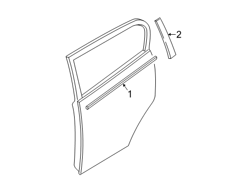 2017 Mitsubishi Mirage G4 Exterior Trim - Rear Door