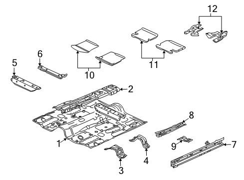 2012 Mitsubishi Outlander Floor & Rails