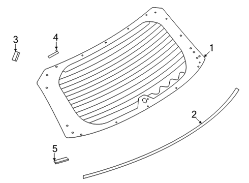 2024 Mitsubishi Outlander Glass - Lift Gate