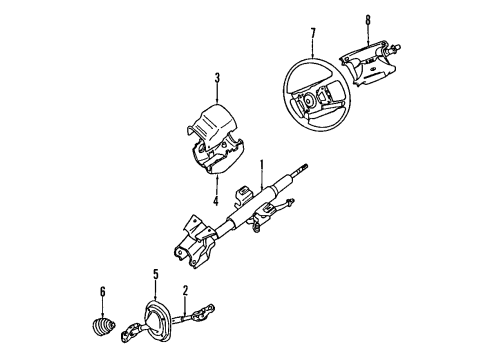 1992 Mitsubishi Diamante Steering Column